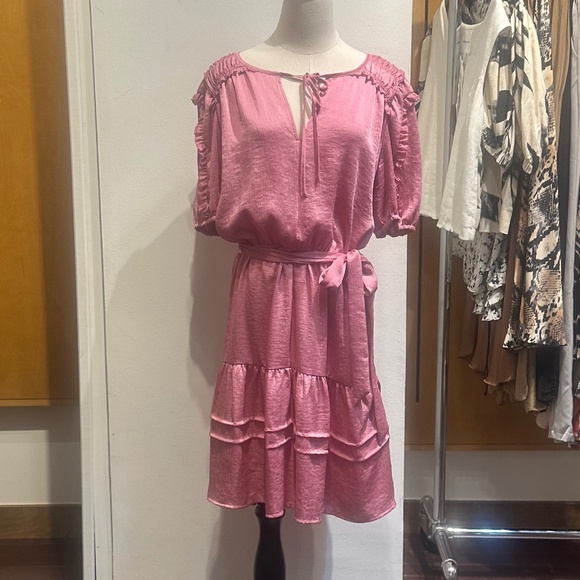 Current Air Pink Ruffle Mini Dress - Picture 2 of 5
